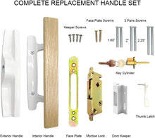 Load image into Gallery viewer, High-Quality Wood Sliding Patio Door Handle Set with Adjustable Locking System