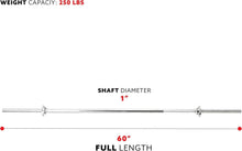 Load image into Gallery viewer, Alloy Steel 60-Inch Barbell with Threaded Grip for Weightlifting Excellence