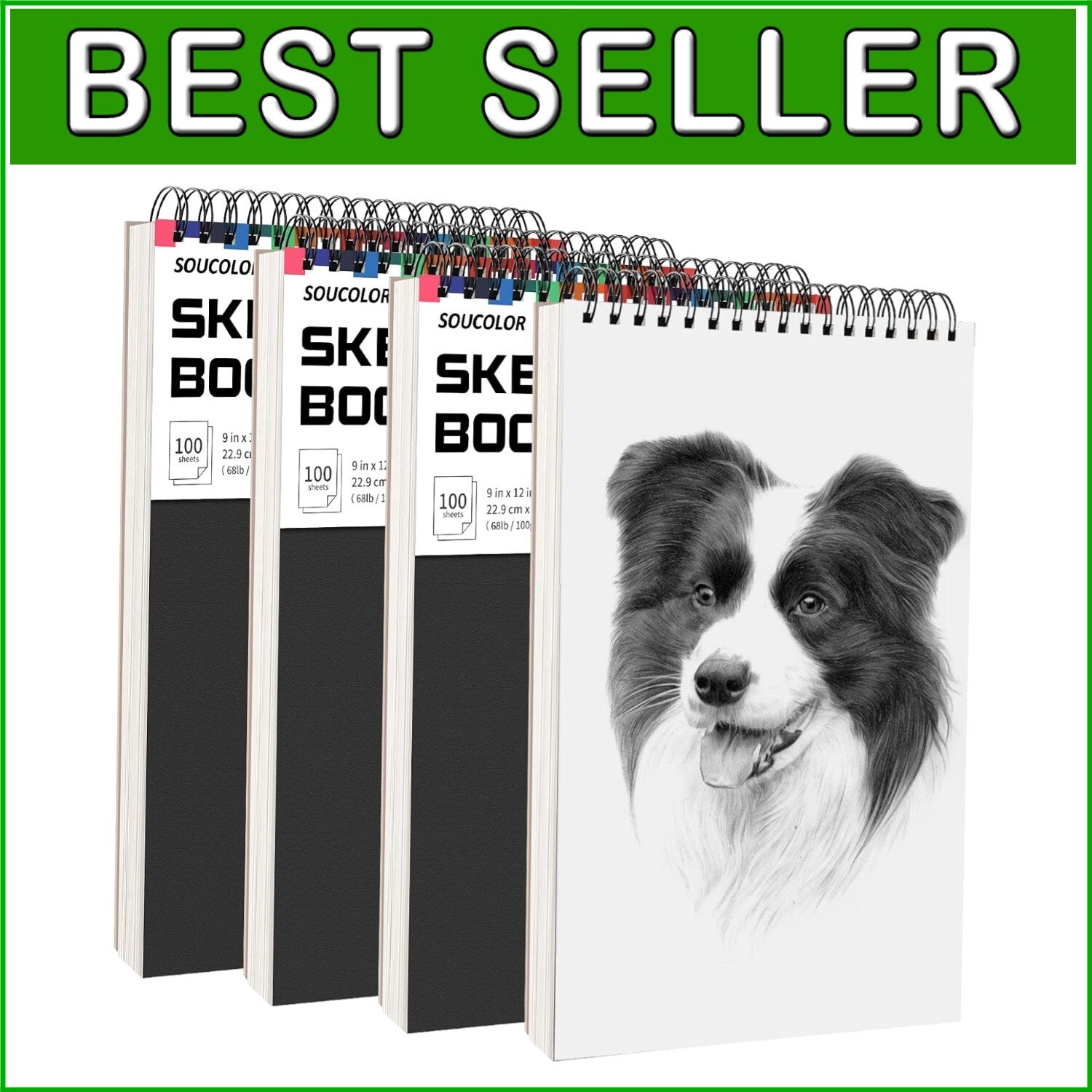 Versatile 9x12 Sketch Pads - Premium Acid-Free Drawing Books for All Artists