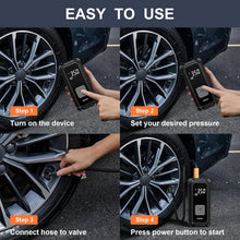 Load image into Gallery viewer, Fast Charging 9000mAh Cordless Tire Inflator with 5 Accessories and Storage Bag