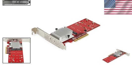 Dual M.2 PCIe SSD Adapter Card for Enhanced Storage - Mac & PC Compatible