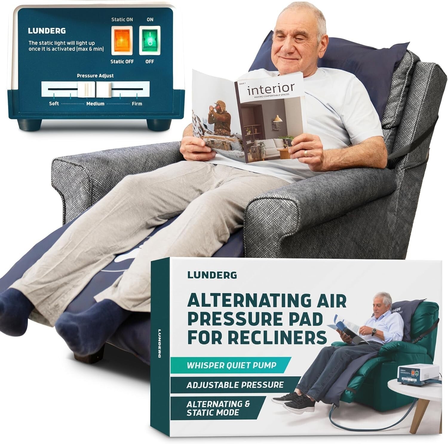 Bed Sore Prevention Cushion for Recliners - Supports Up to 300 lbs Comfortably