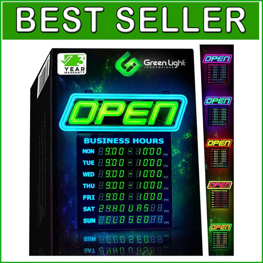 Energy-Efficient Programmable Open Sign – Perfect for Bars & Restaurants