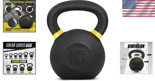 Heavy-Duty Kettlebell with Wide Handle for Strength and Endurance Training