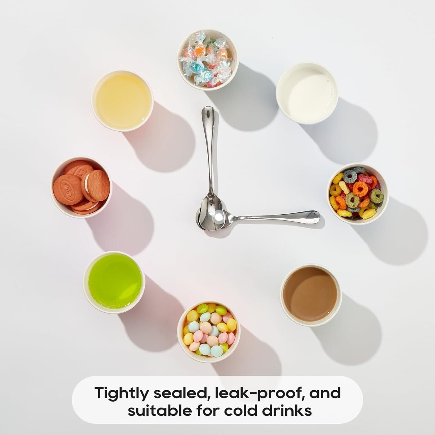 1000 Pack 5oz Eco-Friendly Multicolor Striped Paper Cups for Parties & Travel