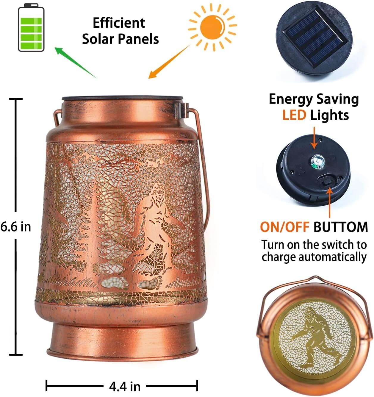 Artistic Bigfoot Solar Lanterns - Unique Hanging Decor for Garden & Backyard