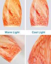 Load image into Gallery viewer, Artistic Hand-Blown Amber Red Lamp Shade - Flush Mount, 7.5''x4.7'' Perfect Fit