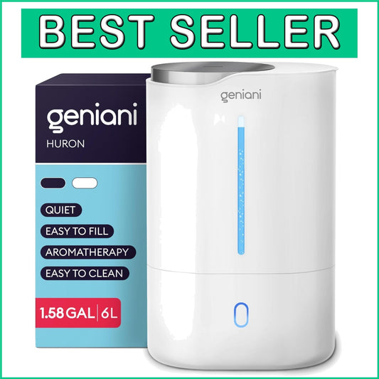 Cool Mist Ultrasonic 6L Humidifier with Night Light - Ideal for Babies & Plants