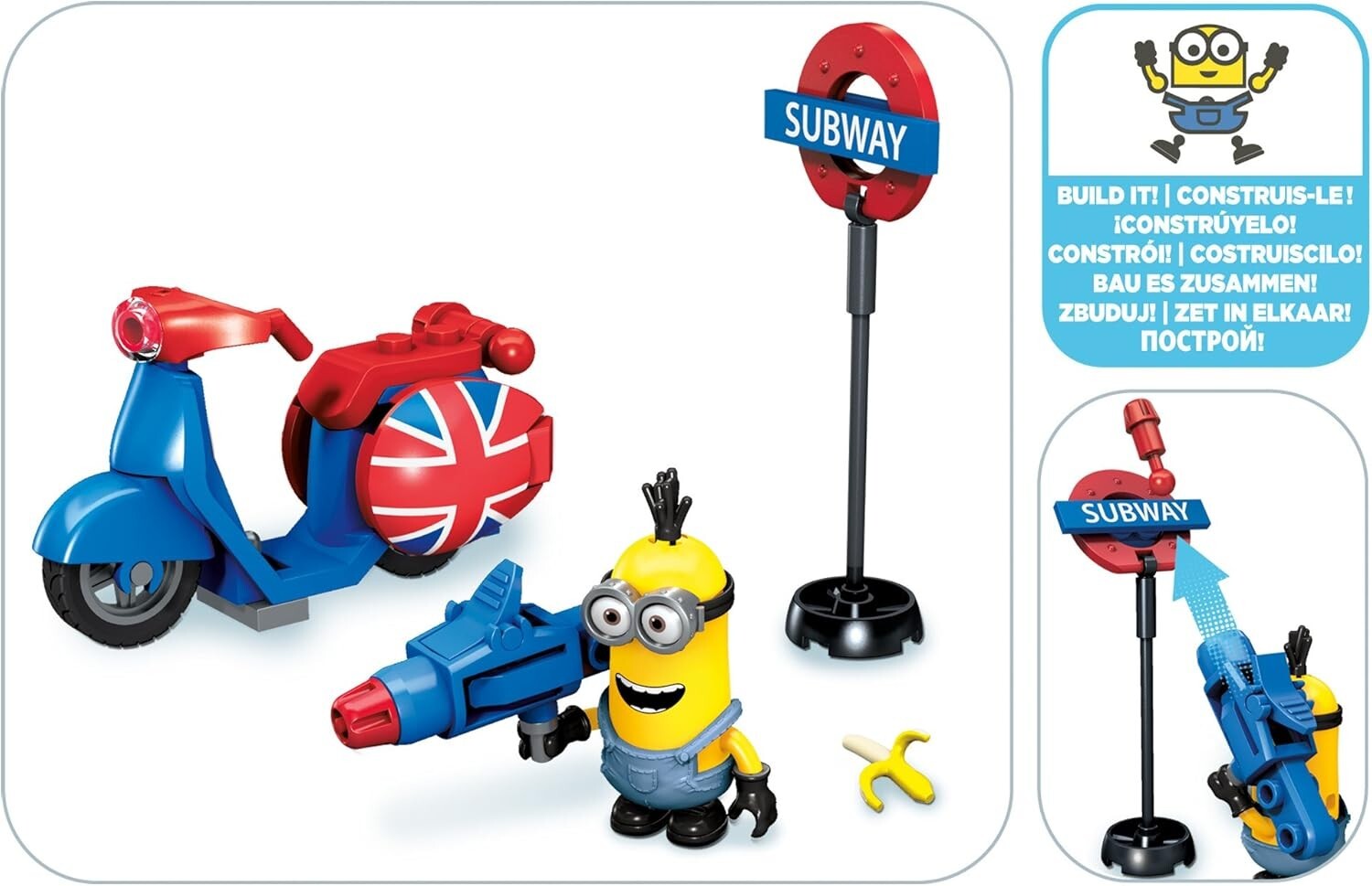 Interactive Mega Bloks Minions Scooter Escape Set - Ideal for Creative Kids