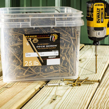 Load image into Gallery viewer, Professional Grade Tan XL1500 Coated Deck Screws, 25lb with Type 17 Point Design
