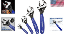 Load image into Gallery viewer, Versatile Adjustable Wrench Set - 4 Sizes, Corrosion-Resistant Finish, Easy Grip