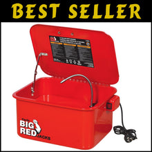 Load image into Gallery viewer, 3.5 Gallon Compact Parts Washer - Lightweight with 110V Electric Pump, Red