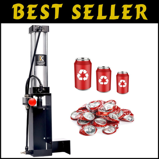 Automatic Aluminum Can Crusher for 12oz-24oz - Space Saving Wall-Mounted Gift