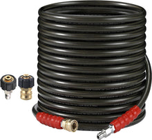 Load image into Gallery viewer, High-Pressure 50ft Pressure Washer Hose with Quick Connect - 3/8 Inch &amp; 6000 PSI