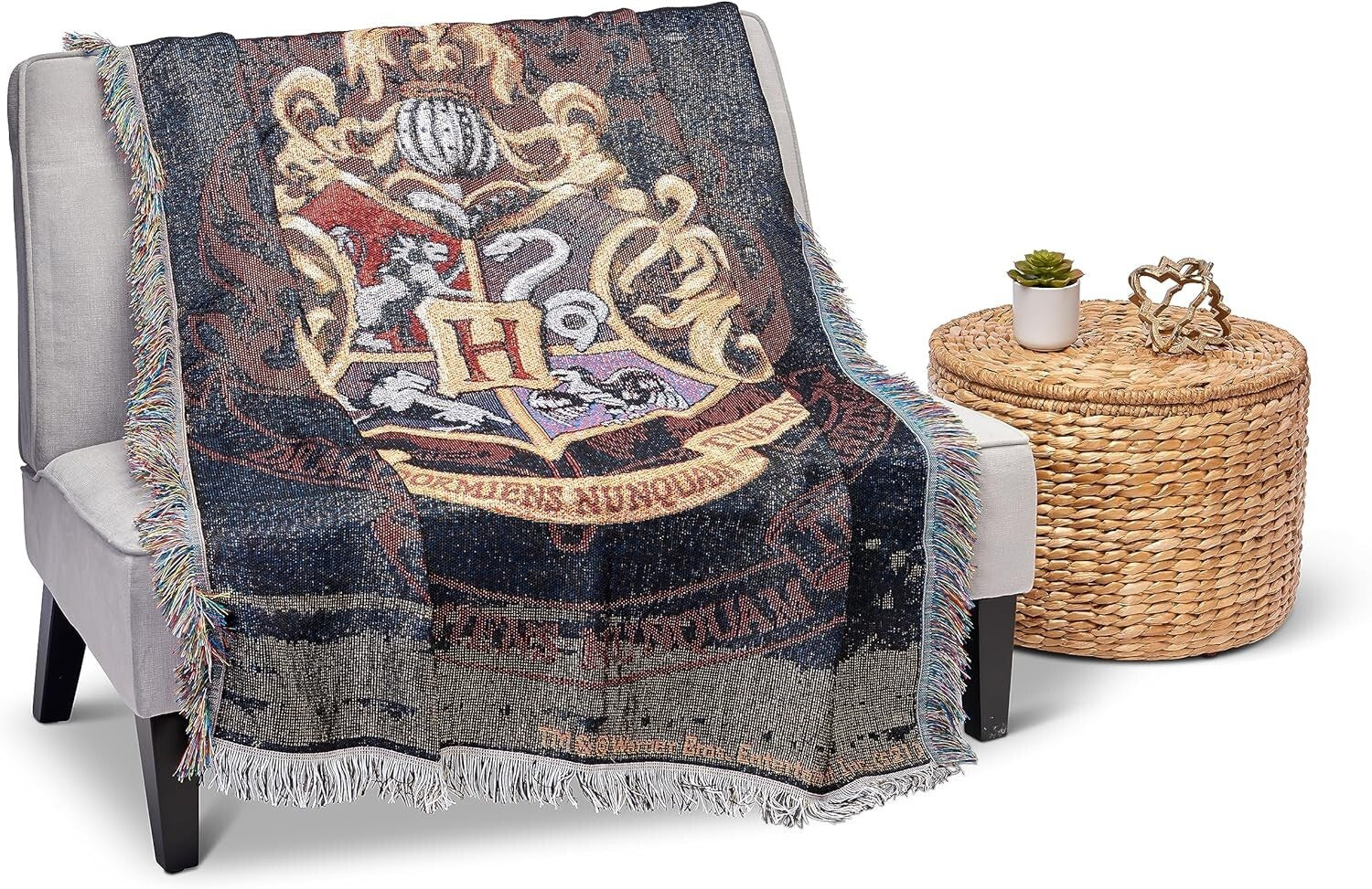 Officially Licensed 48x60 Harry Potter Throw Blanket - Vibrant Hogwarts Tapestry