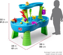 Load image into Gallery viewer, Durable Toddler Water &amp; Sand Table with Rain Shower &amp; Slides for Summer Fun