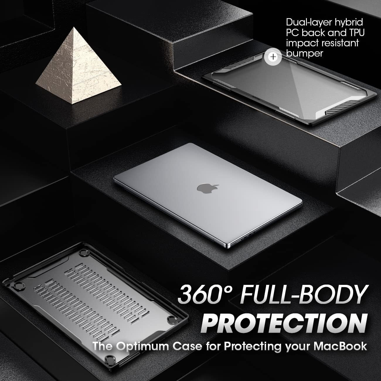 Elegant Hard Shell MacBook Air 13.6" Cover - Fits M4/M3/M2 - Enhanced Protection