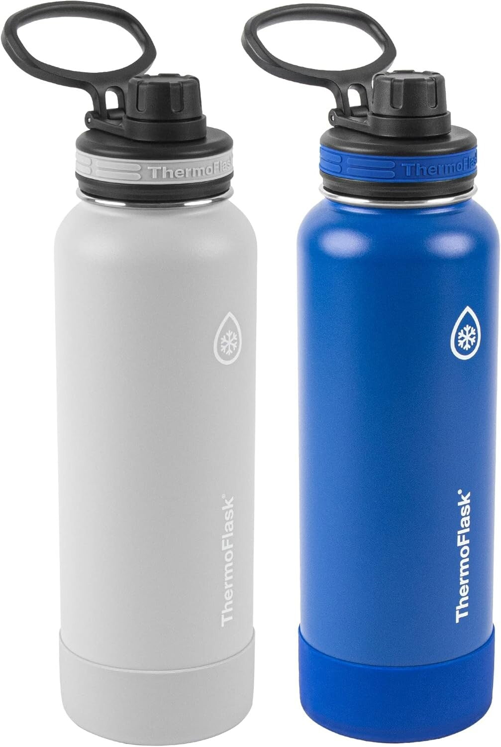 2 Pack 40oz Stainless Steel Insulated Water Bottles - Cold 24 Hours, Leak-proof