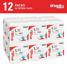 Load image into Gallery viewer, GeneralClean L30 Heavy Duty Quarterfold Cleaning Wipes - 12 Packs of 90 Sheets