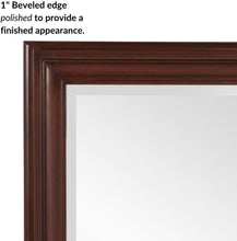 Load image into Gallery viewer, Rectangular Chocolate Brown Mirror - Framed Vanity Beauty for Any Room (24 x 36)