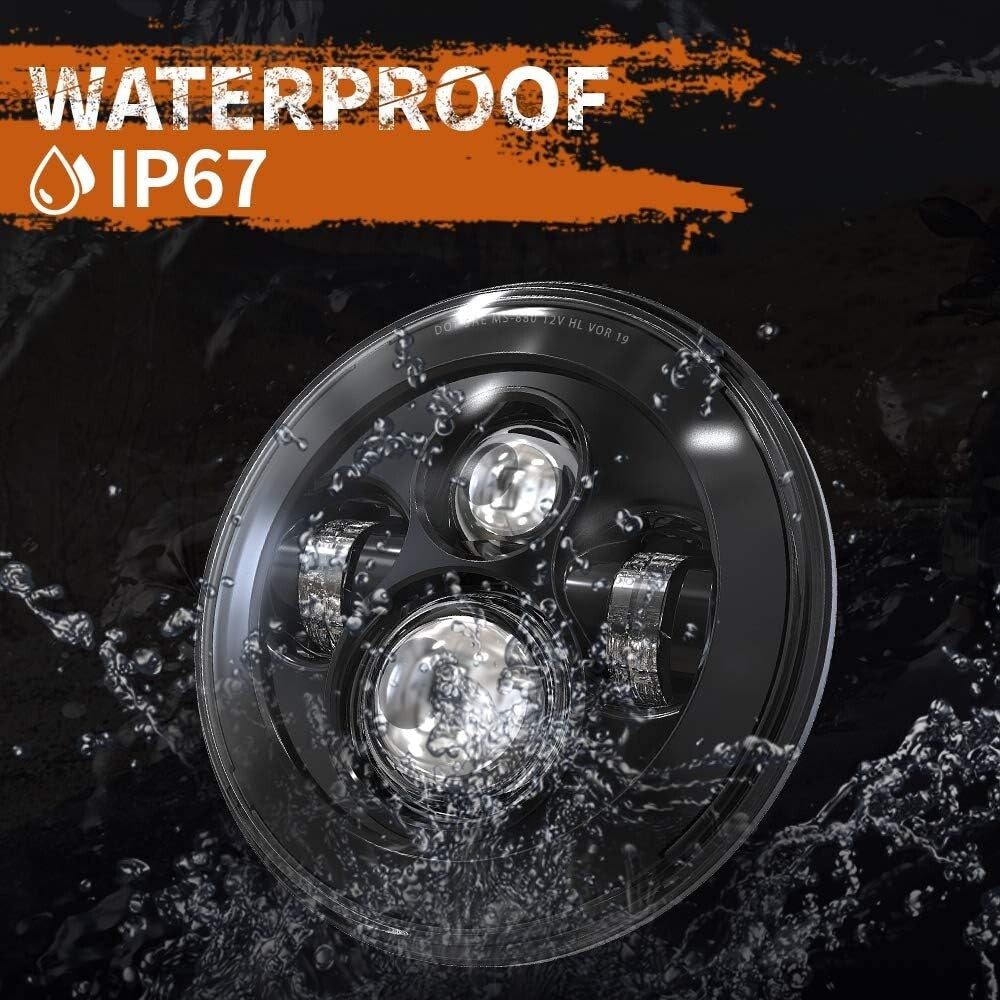 7 Inch LED Headlight for Harley Davidson - High-Performance & DOT Approved