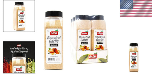 Authentic 24-Ounce Roasted Garlic Powder - 6 Pack for Home Chefs & Foodservice