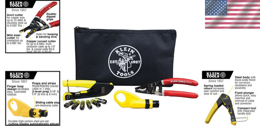 All-in-One Coaxial Cable Setup Kit: Cutter, Stripper & Connectors Included