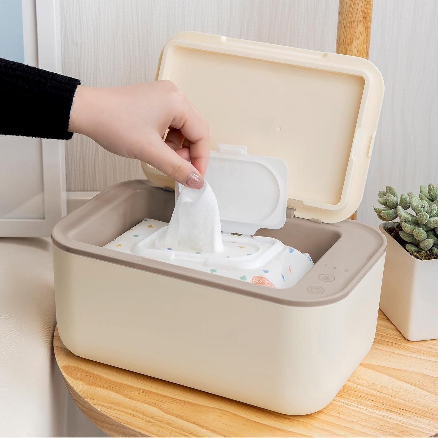 Even Heat Baby Wipe Warmer & Dispenser with 3 Temperature Settings (Yellow)