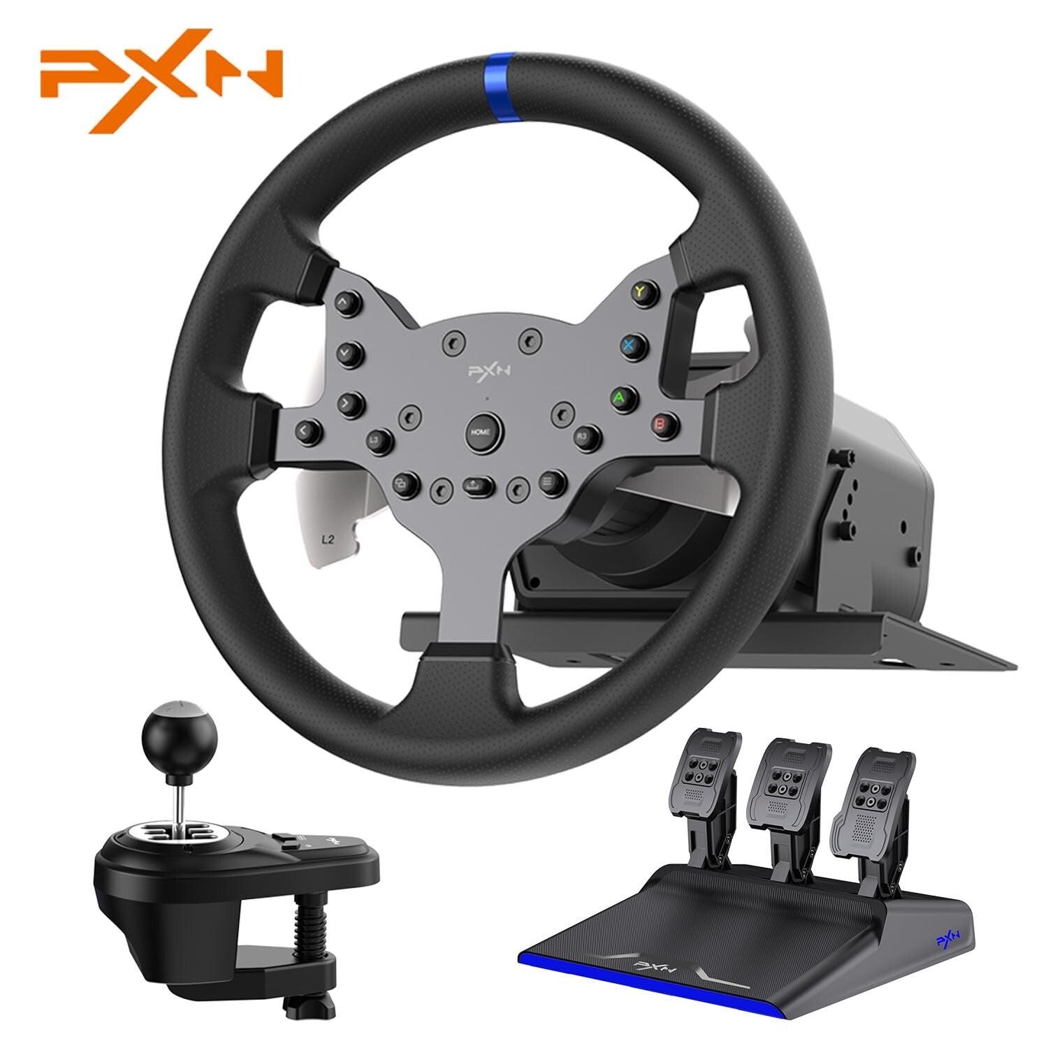 Immersive V99 Racing Wheel with 11.8-inch Grip & Multi-Platform Compatibility