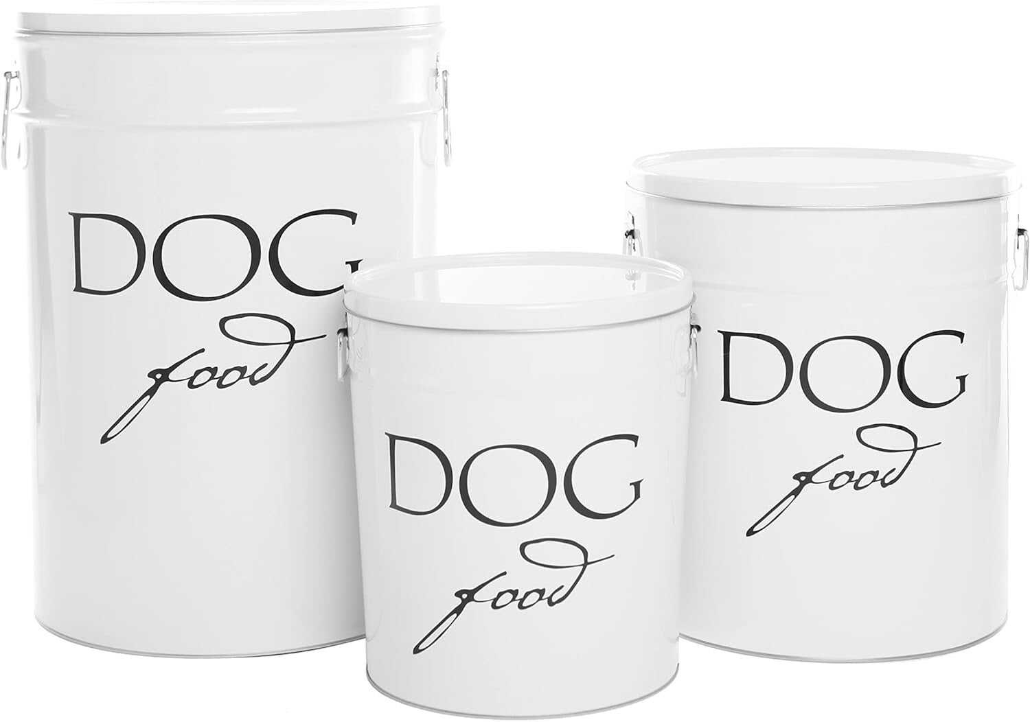 Classic Rectangular Dog Food Bin with Airtight Lid – Stylish 40lbs Storage