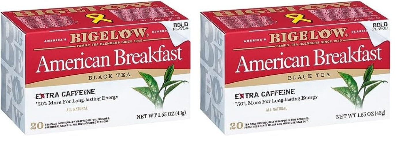 Bold American Breakfast Black Tea Bags - 12 Pack, 120 Caffeinated Bags Total