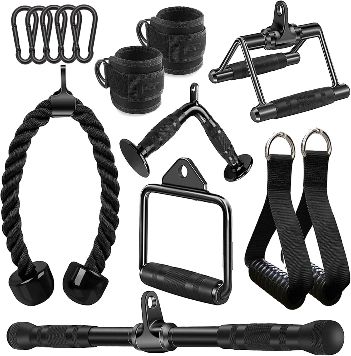 Multi-Functional Solid Steel Gym Attachments - Strengthen Your Training Routine