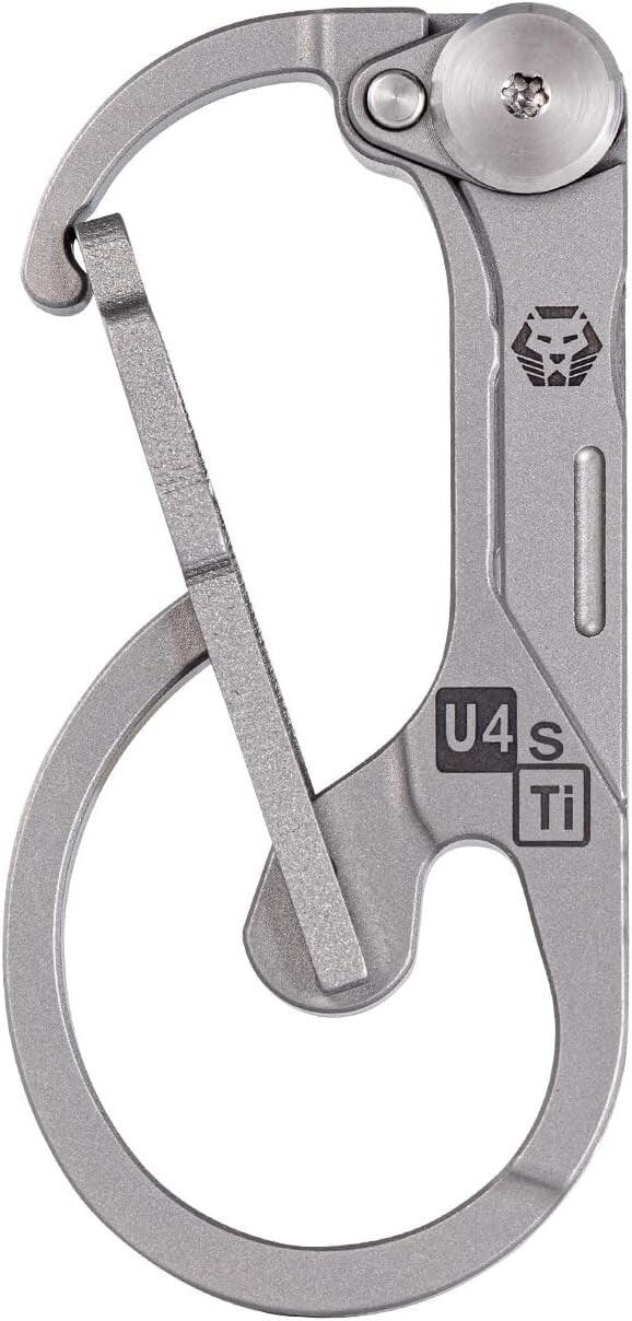 Robust Titanium Keychain Carabiner Clip - Ideal for Outdoor and Everyday Use