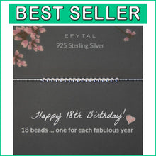 Load image into Gallery viewer, Adjustable Sterling Silver Charm Bracelet - Meaningful Gift for 18th Birthdays