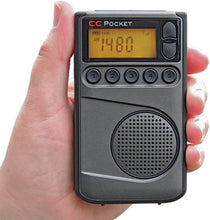 Load image into Gallery viewer, Versatile Black Pocket Radio with NOAA, Sleeptimer &amp; Clip - Travel Essential