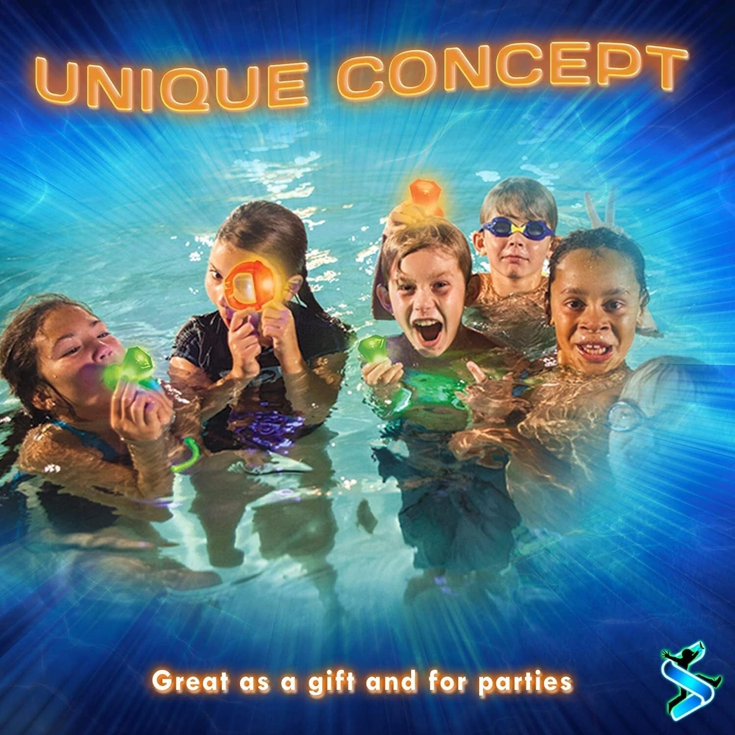 Waterproof Glow-in-the-Dark Pool Toy Set: 1-12 Players for Endless Fun