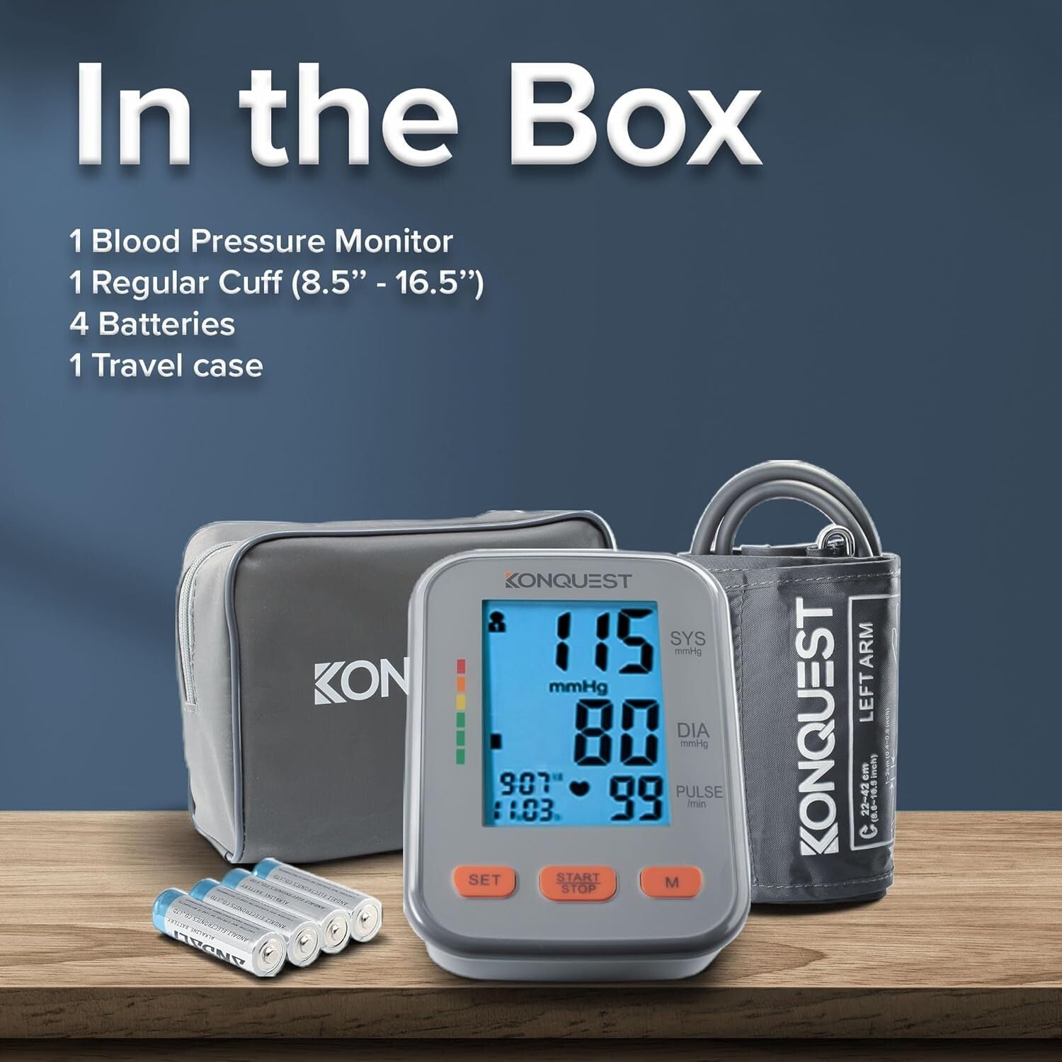 Home Blood Pressure Monitor - Adjustable Cuff & Irregular Heartbeat Alert