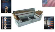 Load image into Gallery viewer, 135° Split Point Cobalt Drill Bit Set - 115 Pcs, Ideal for Hardened Materials