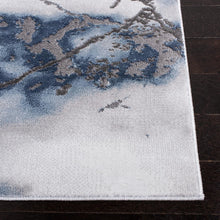 Load image into Gallery viewer, Stain Resistant Grey &amp; Blue Area Rug - 9' x 12', Ideal for High Traffic Spaces