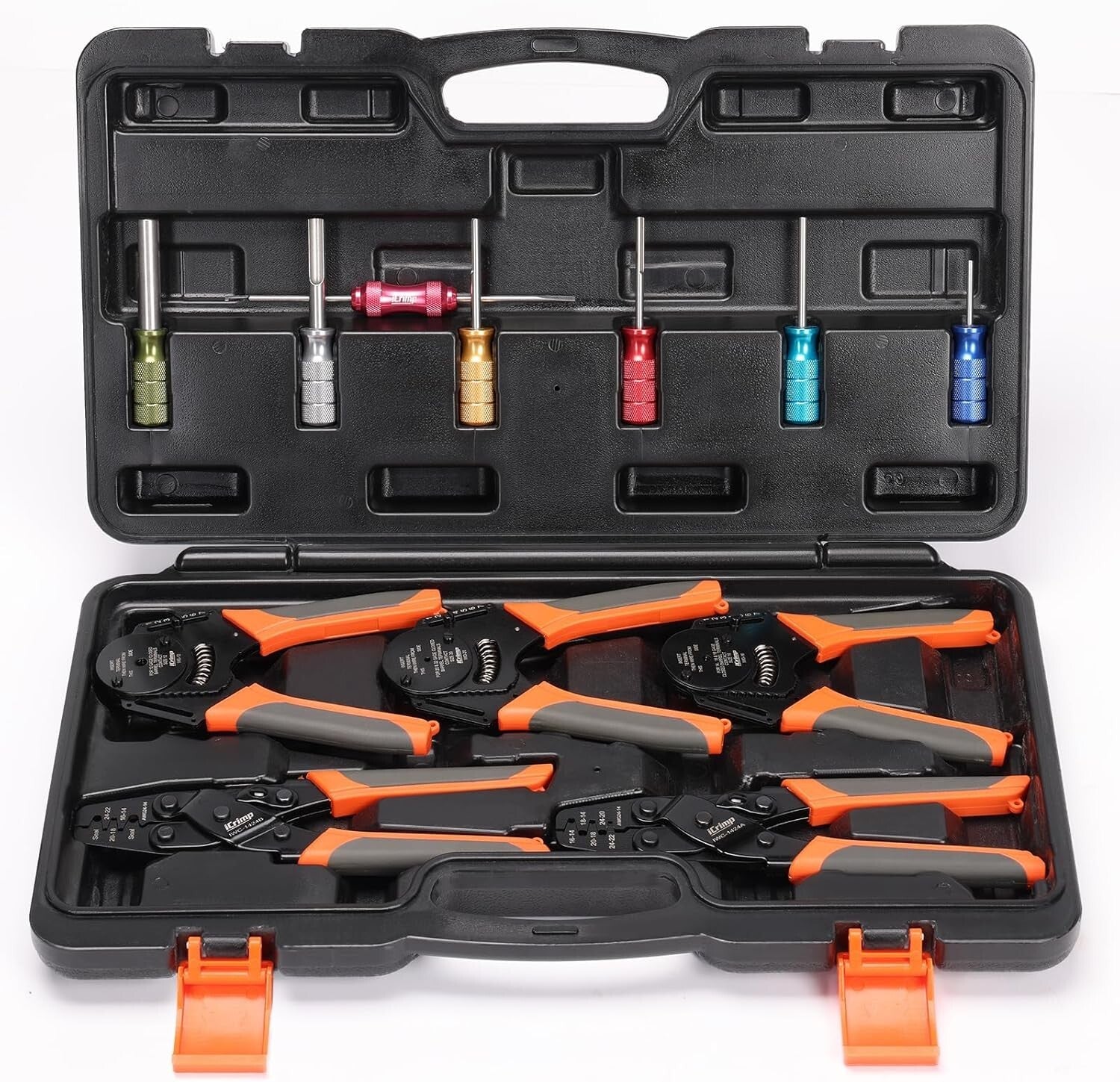 12-Piece Automotive Wiring Crimp Tool Set - Deutsch & Weather Pack Connectors