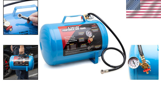 Versatile 40-Inch Hose Air Tank - 125 PSI, Ideal for Tire Inflation & Projects