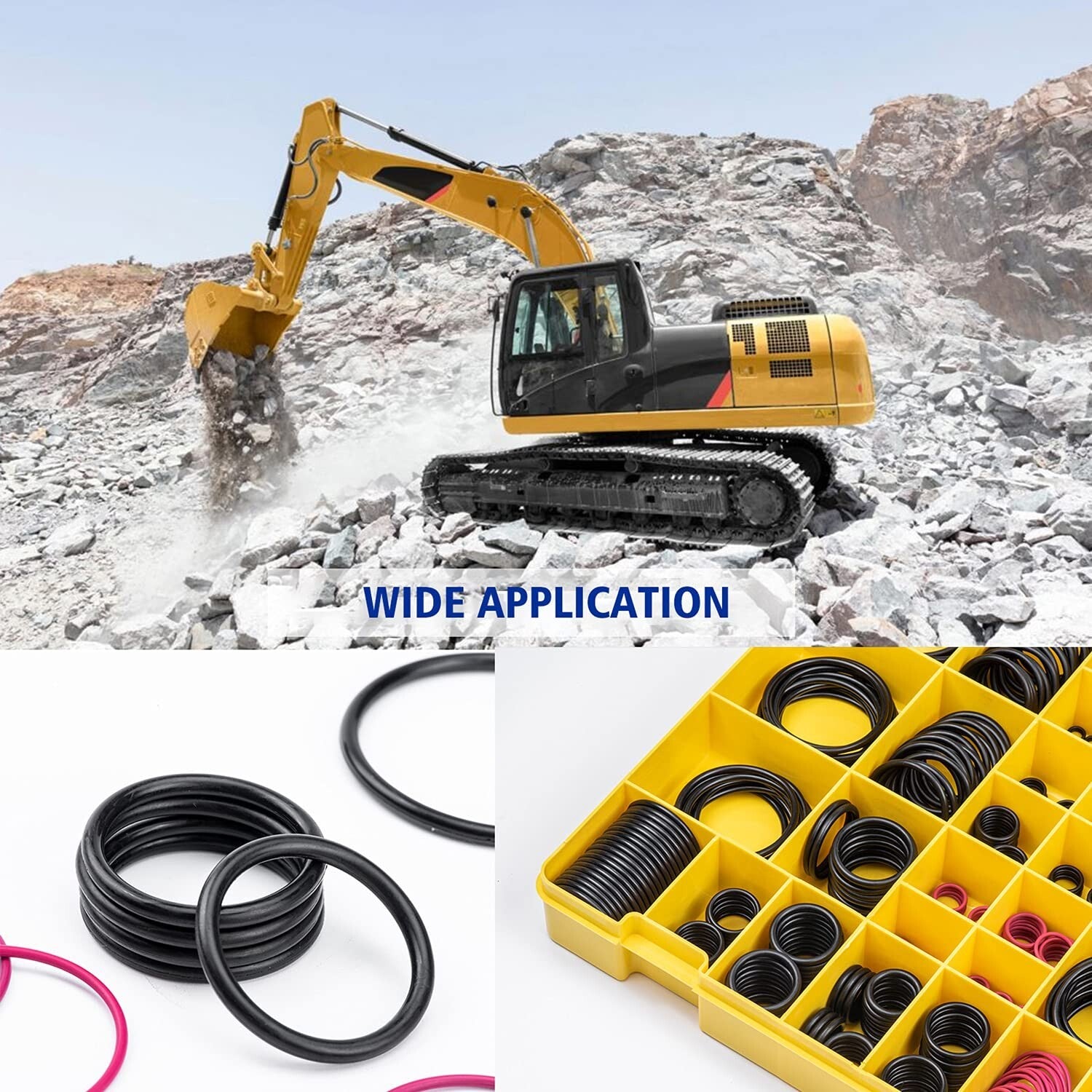 Durable Nitrile 90D O-Ring Kit - 32 Parts for CAT Excavator Hydraulic Fittings