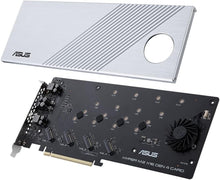 Load image into Gallery viewer, Fast PCIe 4.0 M.2 x16 Card - Supports 4x 256Gbps NVMe, Active Cooling Included