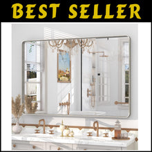 Load image into Gallery viewer, 48x30 Lightweight Silver Framed Mirror - Perfect for Bathrooms &amp; Dress Rooms