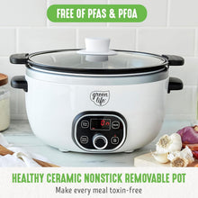 Load image into Gallery viewer, Large 6 Quart Programmable Slow Cooker with Nonstick Ceramic &amp; Keep Warm Feature