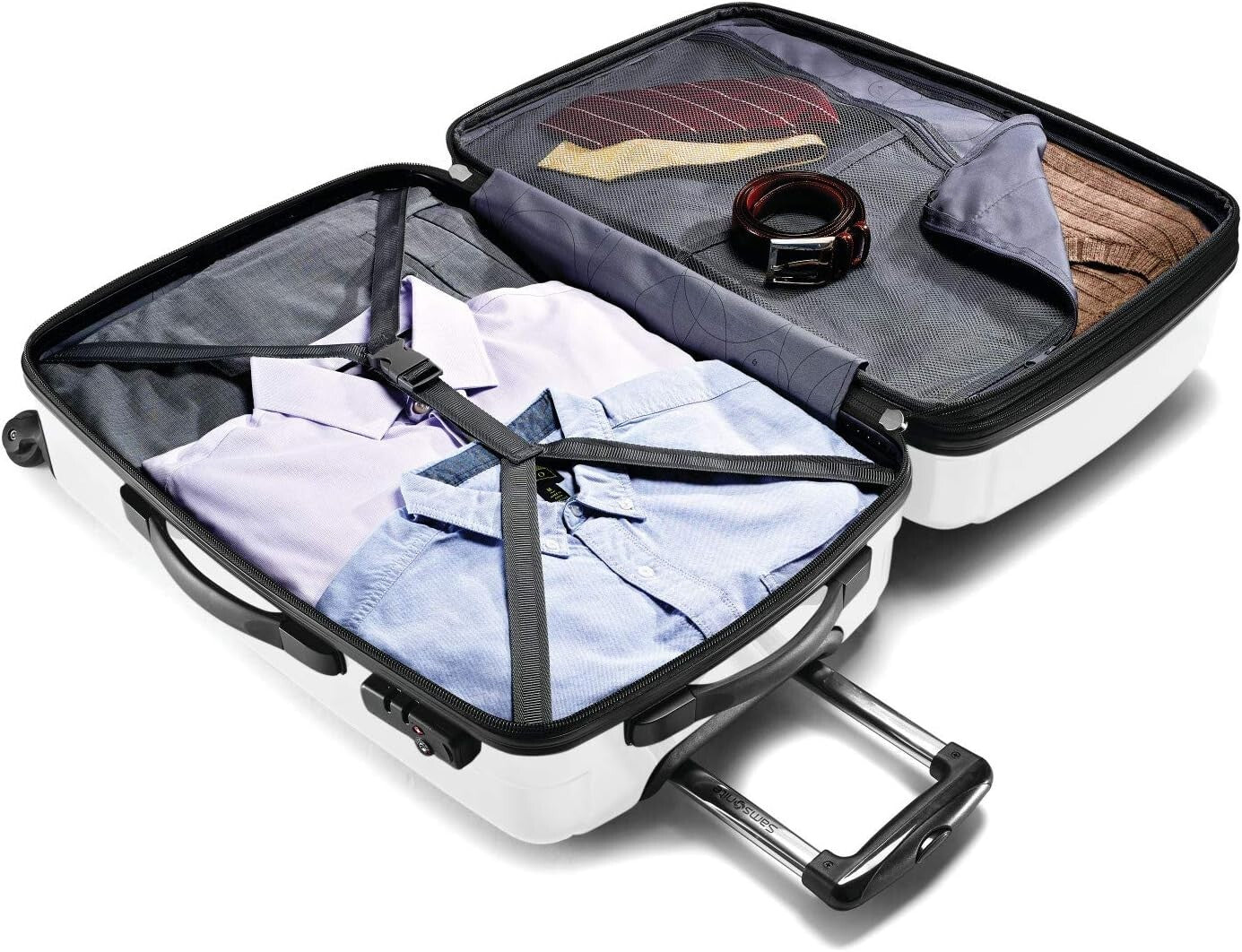 28-Inch Polycarbonate Spinner Luggage with TSA Locks & Stylish Brushed Pattern