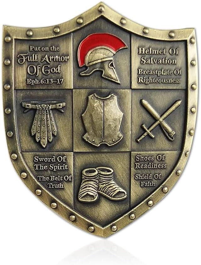 Military Appreciation Challenge Coins - Armor of God for Daily Faith Reminders