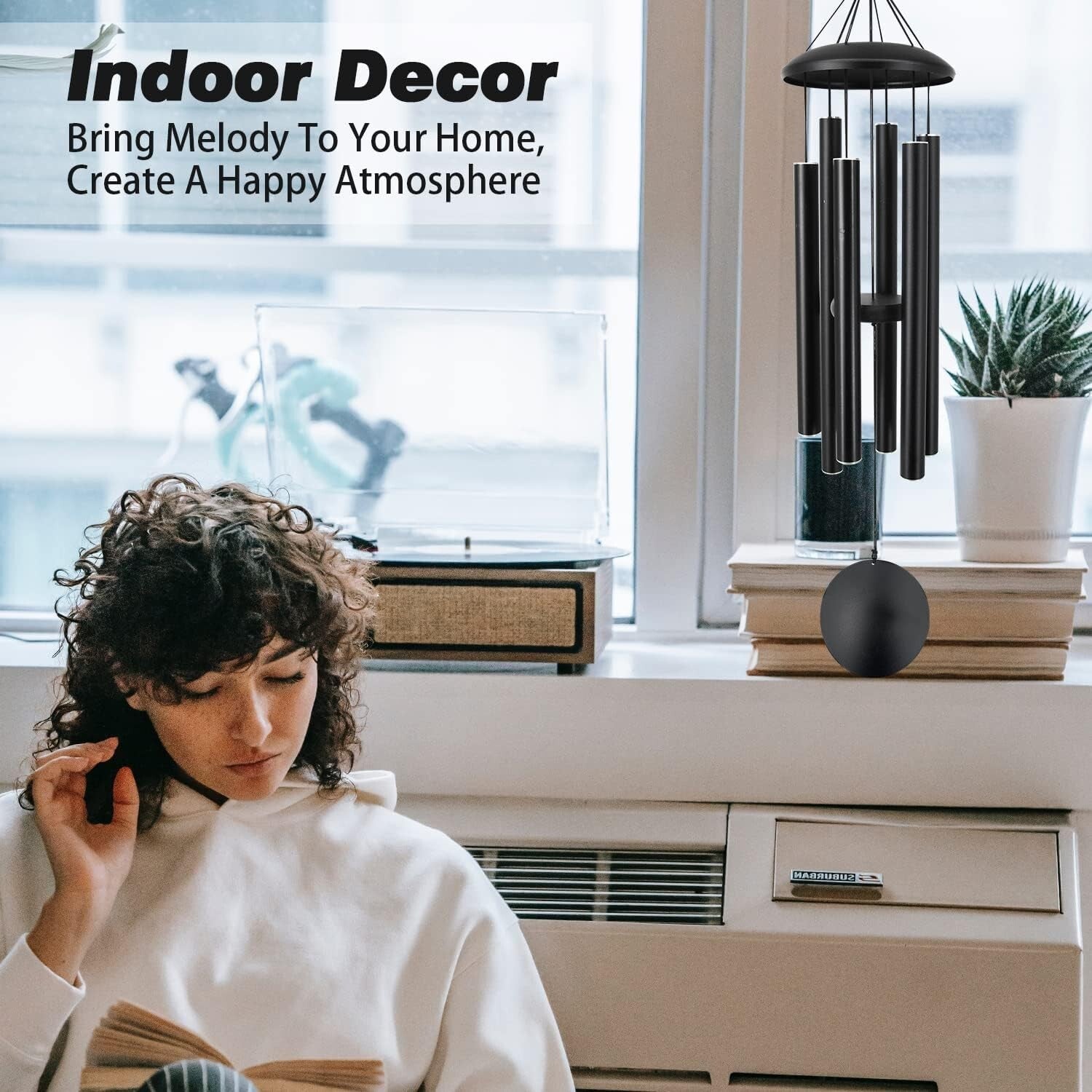 Hand-Tuned 36'' Wind Chimes with 6 Tubes - Perfect for Garden and Memorial Gifts