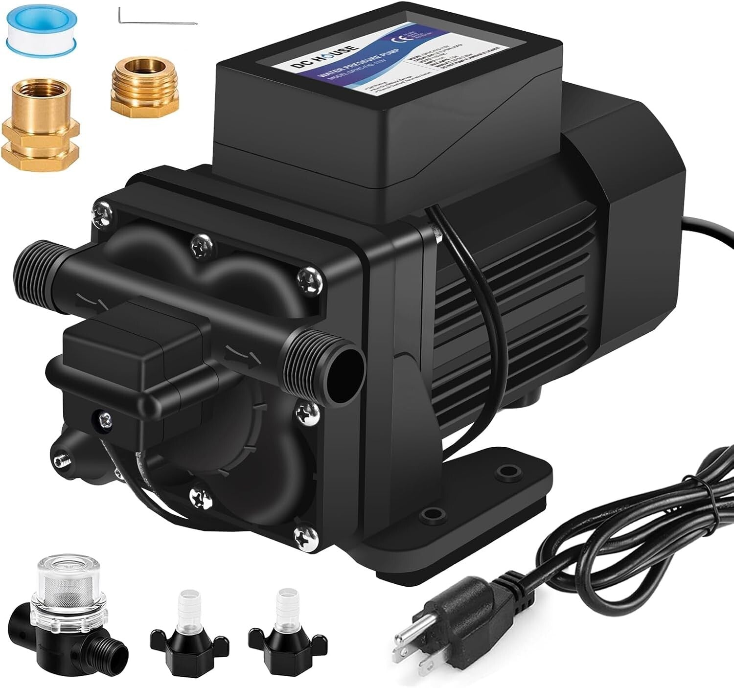 High Flow 6 GPM Brushless Water Diaphragm Pump - Ideal for Pools & Rain Barrels
