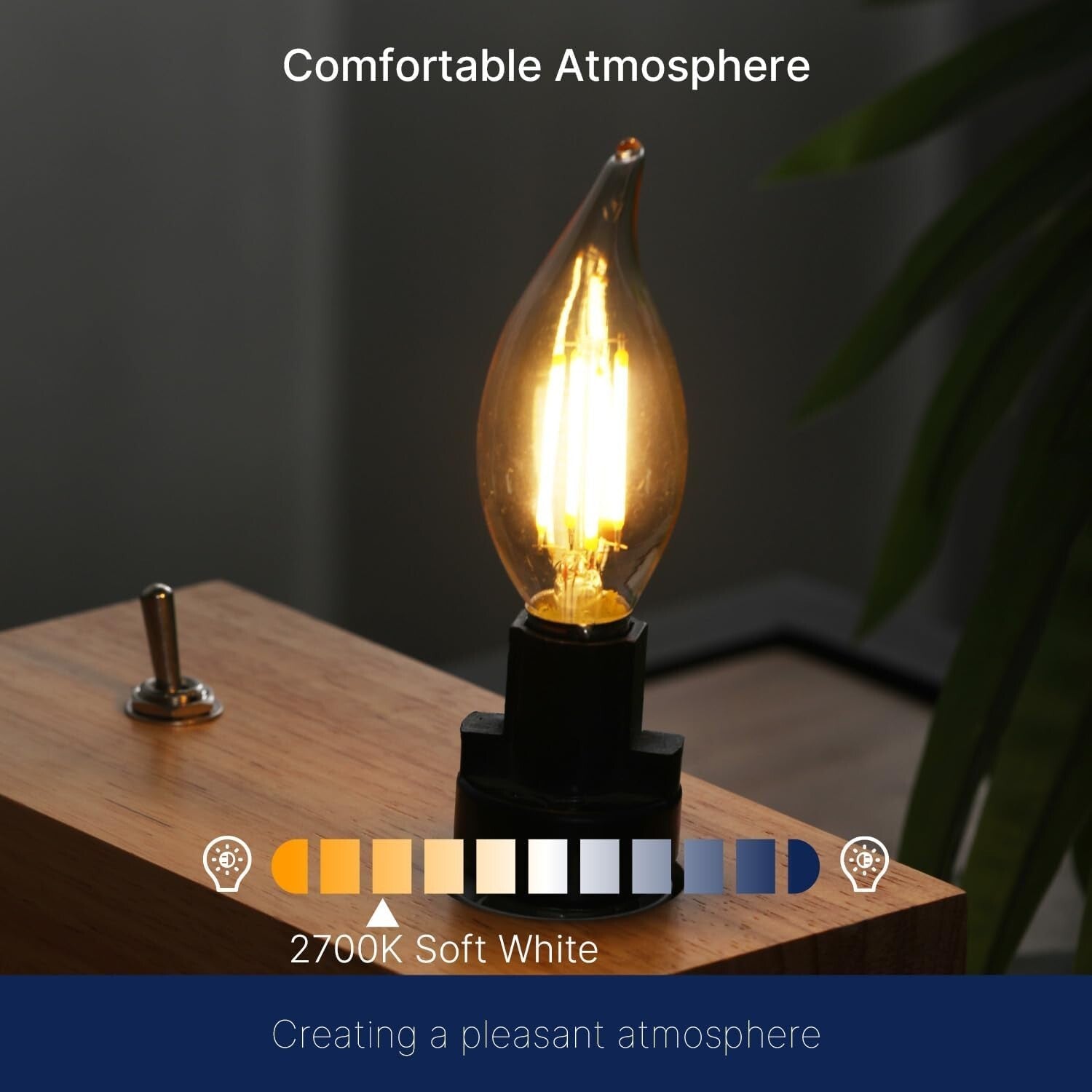 Elegant 24 Pack Dimmable E12 LED Chandelier Bulbs - 40W Incandescent Equivalent